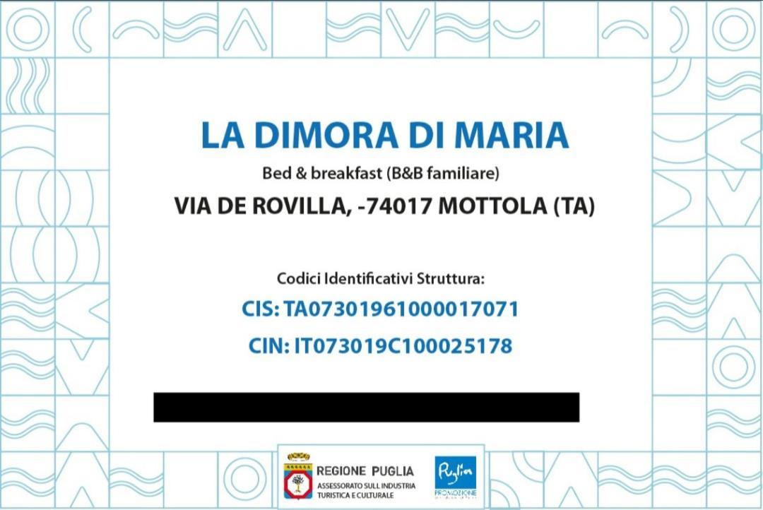 La Dimora Di Maria Βίλα Mottola Εξωτερικό φωτογραφία